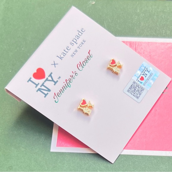 KATE SPADE I Love NY Stud Earrings NWT - Picture 5 of 6